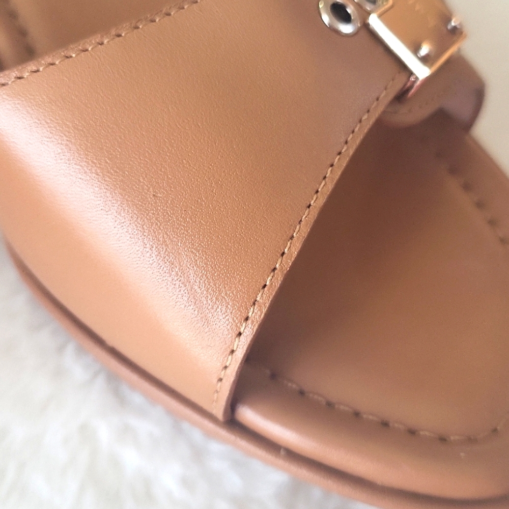 Kate Spade Brown Leather Buckle Mules - Picture 7 of 7